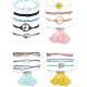 4 Set Vsco Bracelets For Women Teen Girls Wave Shell Turtle Flower String Handcrafted Boho Cute Trendy Bracelets Anklets Set Adjustable 4 Set Vsco Bracelets For Women Teen Girls Wave Shell Turtle Flower String Handcrafted Boho Cute Trendy Bracelets Anklets Set Adjustable